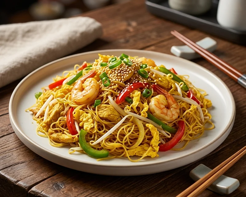 Singapore noodle at Asian Hakka Chinese & Indian Restaurant, Queen Street West, Brampton